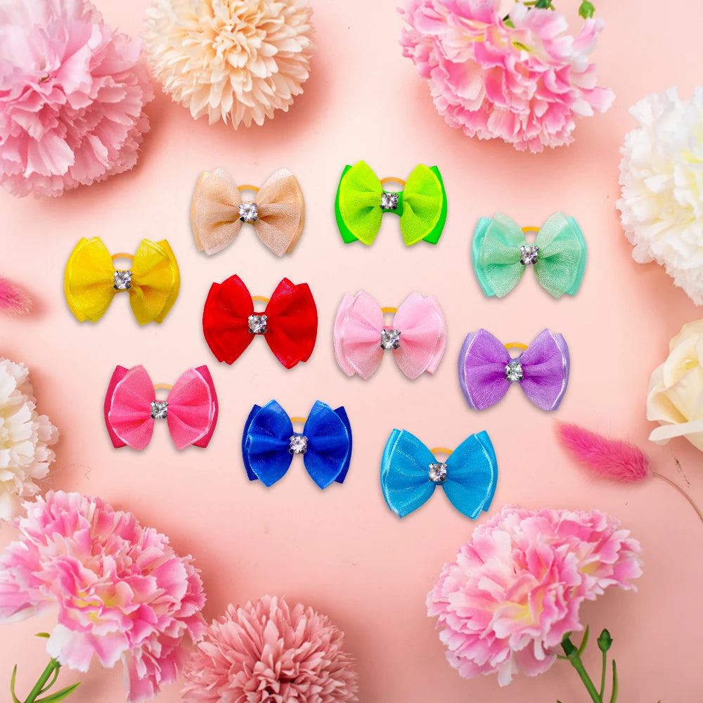 Adorable 10 Pcs Pet Hair Bows