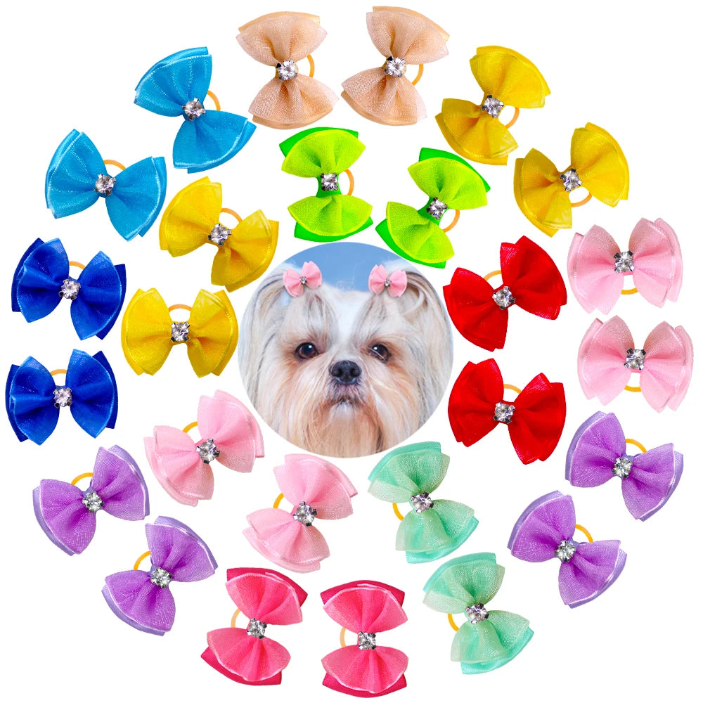 Adorable 10 Pcs Pet Hair Bows