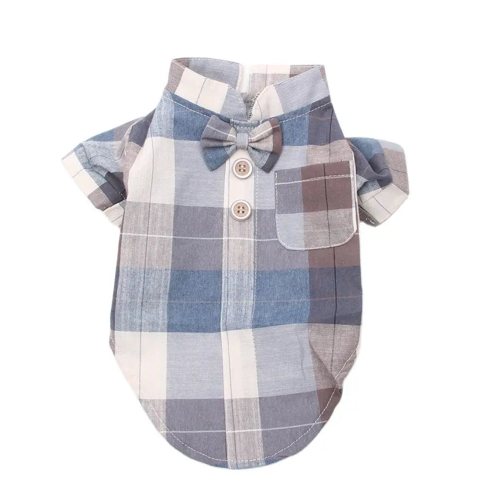 Collared Plaid Pet Shirt