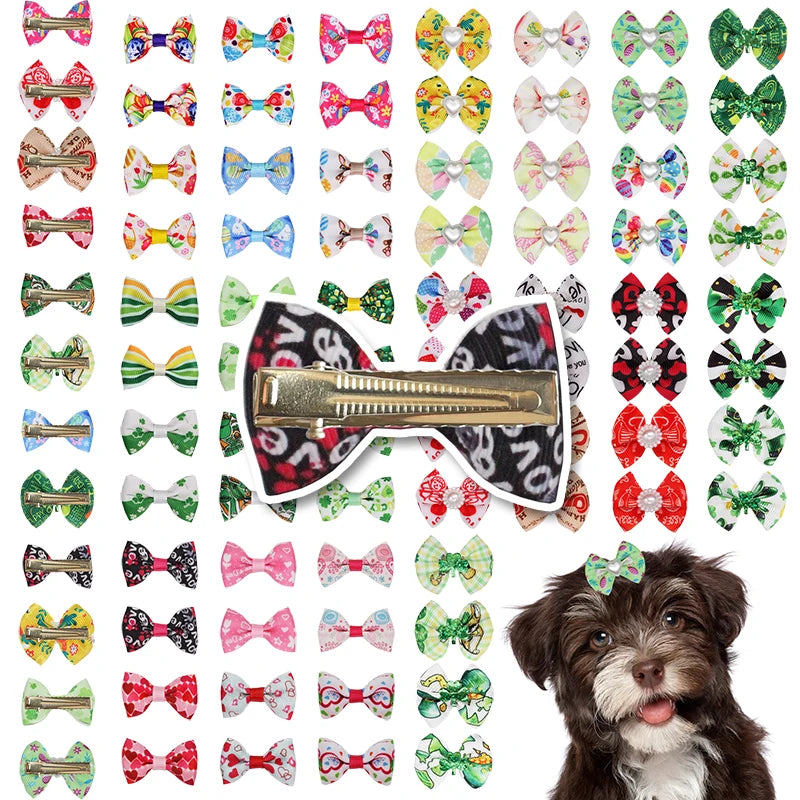 12 or 24 Pet Hair Bow Clips