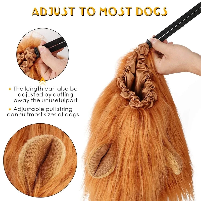 Cozy Lion's Mane Dog Costume