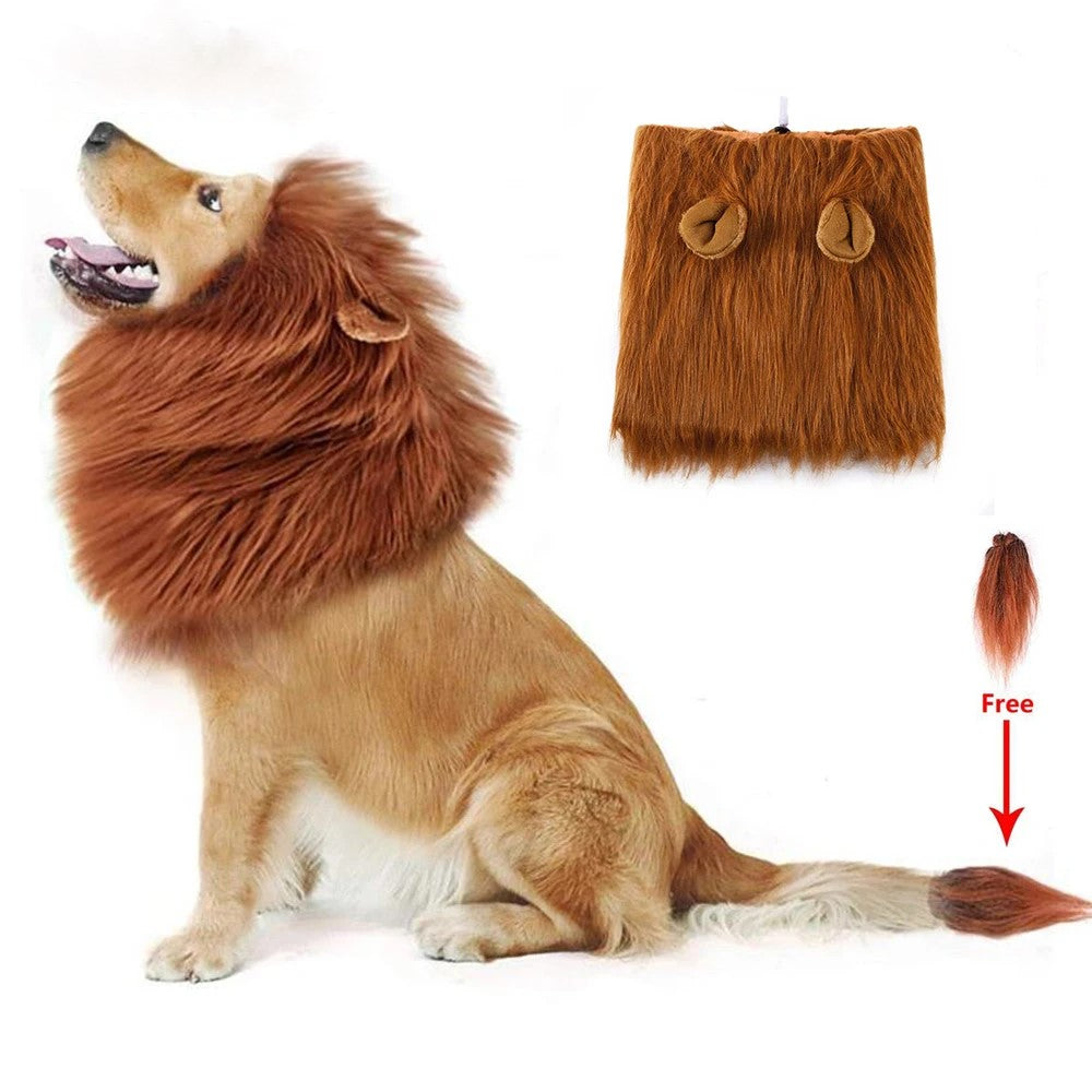 Cozy Lion's Mane Dog Costume